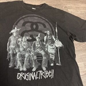 Stussy The Kingston Chapter T-Shirt Men's Used Size Xl Stussy Tribe Black